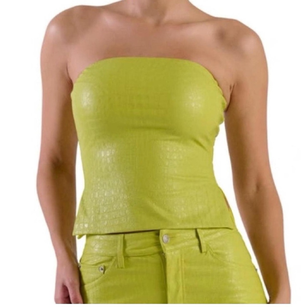 Naked Wardrobe Green Corset Top